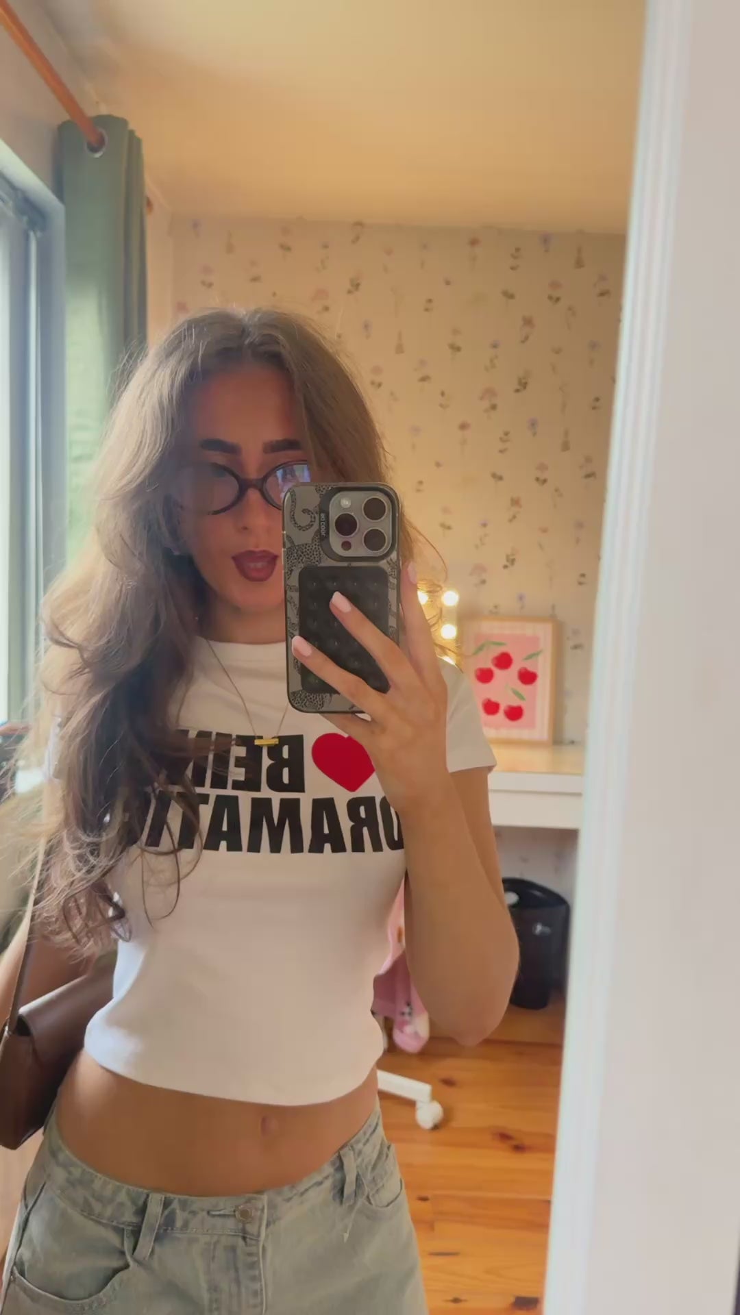 I Love Being Dramatic Y2K Baby Tee