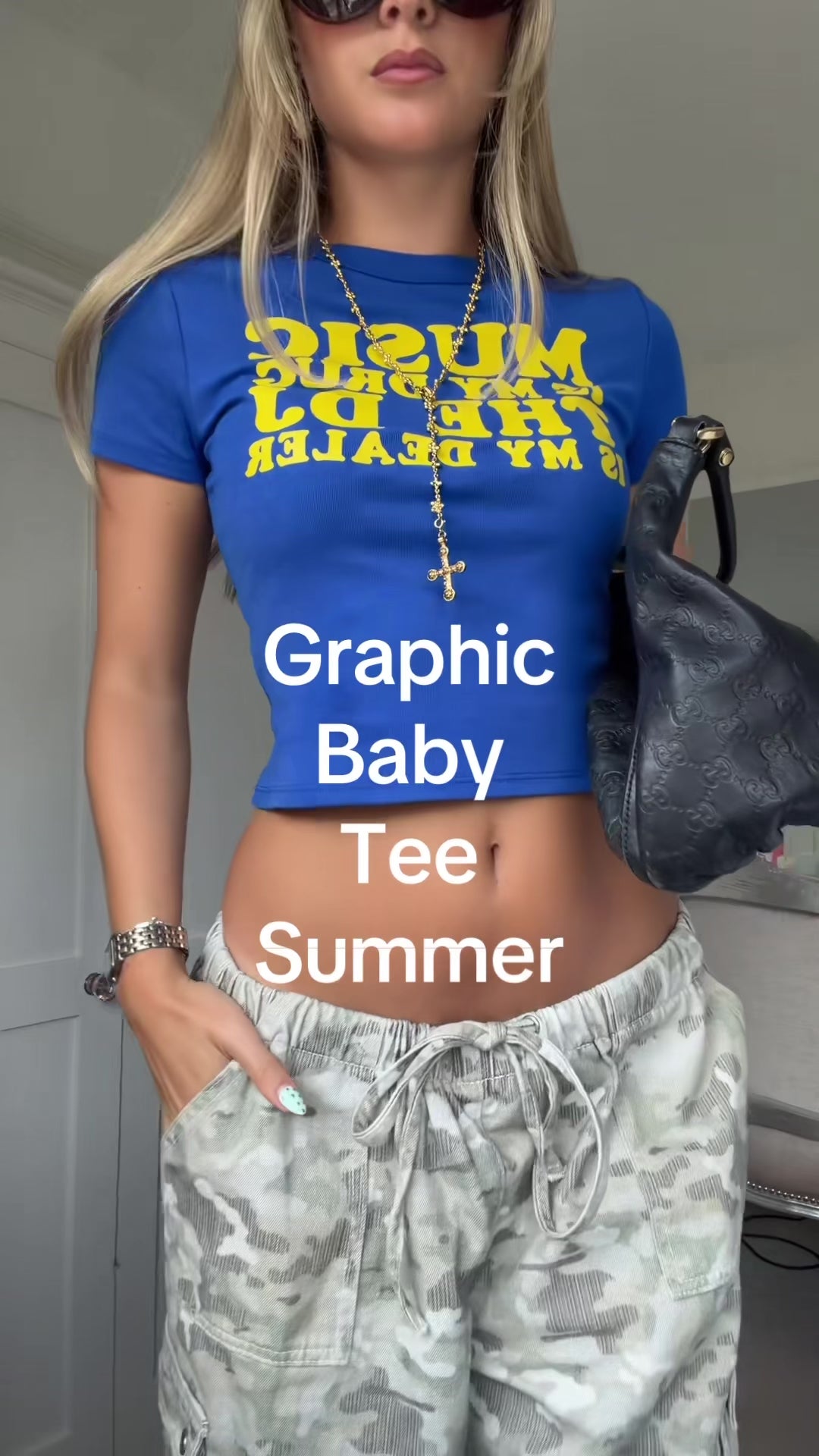 Music Is Everything Y2K Baby Tee